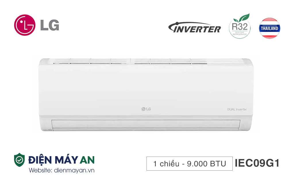 Điều hòa LG inverter 9000BTU 1 chiều IEC09G1